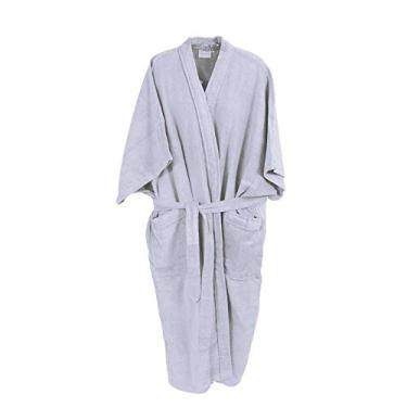 Imagem de ROUPÃO DE BANHO VELUDO ADULTO 100% ALGODÃO PLUS SIZE BRANCO Tam. GGG