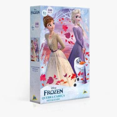 Imagem de Quebra Cabeças Frozen 100 Peças Metalizado 6 Anos+ - Toyster
