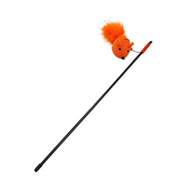Imagem de Generic Brinquedo interativo para gato 57 cm de corda para gatos Brinquedo de para gatos Brinquedos de para cachorros Gatos de interior, laranja