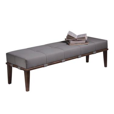 Imagem de Puff Lívia Cinza e Imbuia 160 cm