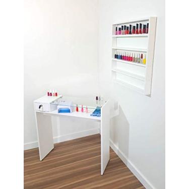 Imagem de Mesa Manicure 84x80 + Organizador Esmaltes 68x65