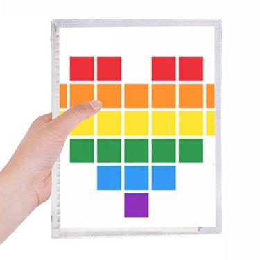 Imagem de Rainbow Gay LGBT Caderno de folhas soltas para diário recarregável de papelaria