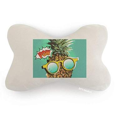 Imagem de DIYthinker Almofada de apoio de cabeça para decoração de pescoço com abacaxi estilo quadrinho americano