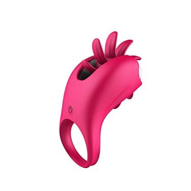 Imagem de Língua Lambendo Clitóris Estimulador Rotação Anel ponto G Massagem Zatla Shop (Rosa)