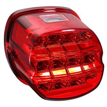 Imagem de kemimoto Electra Glide Luz traseira LED fumê luz traseira luz de freio para Road Glide Road King Dyna Softail FLFB FLSTF Sportster FXDB FXBB Touring, capa vermelha