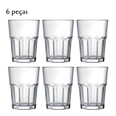 Imagem de Jogo De Copos Em Vidro 6 Peças 200Ml Bristol Transparente