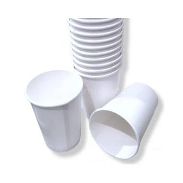 Imagem de Copos de Papel Descartável 200ml Biodegradável Branco - Kit c/ 200 unid - Ideal para consumos de bebidas quentes ou gelados.