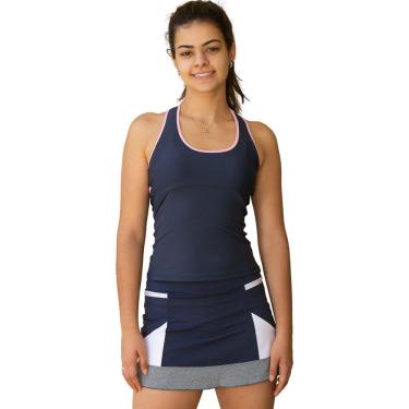 Imagem de Regata Feminina Fitness Azul Marinho Isa