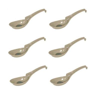 Imagem de JapanBargain, Conjunto de 6 colheres de sopa chinesas asiáticas Wonton Soba arroz Pho Ramen macarrão e concha de gancho, verde