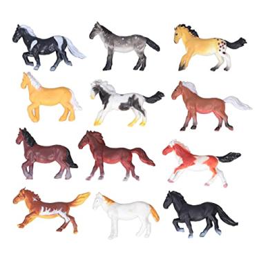 Imagem de 12 Peças Figuras De Brinquedo De Potro De Cavalo Brinquedo De Cavalo Realista Em Miniatura Brinquedos Para Crianças Crianças Conjunto De Jogos De Cavalo Lembrancinhas De Festa De Cavalo Brinquedo Educ