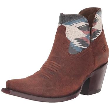Imagem de ARIAT Bota feminina Hazel Chimayo Western, Roughout de terracota/chocolate Arroyo, 7