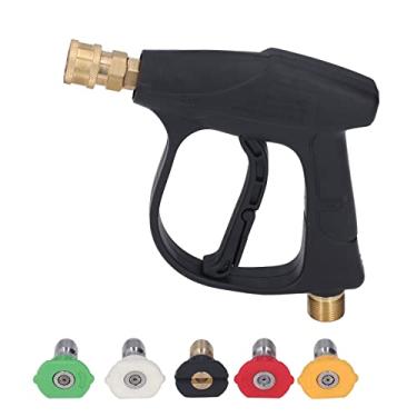 Imagem de Pistola de espuma para lavagem de carros, pistola para lavadora de alta pressão com capacidade de 1L, conector rápido de 1/4 pol. e bicos de 5 peças