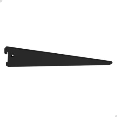 Imagem de Suporte Duplo De Prateleira Encaixe Para Trilho Cremalheira Rasgo Duplo - ÁGUIA SPV (PRETO, 47cm)