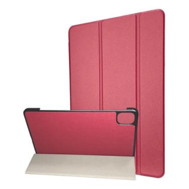 Imagem de Capa Case Auto Sleep Caneta Para Xiaomi Pad 6 Pad 6 Pro 11.0 + Película de Câmera DM ACESSÓRIOS (MARSALA)