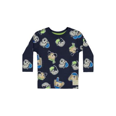 Imagem de Infantil - Camiseta em Meia Malha para Menino Quimby Azul Marinho  menino