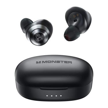 Imagem de Fones de ouvido Bluetooth Monster Wireless Earbuds com usb-c preto