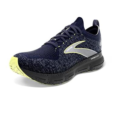 Imagem de Brooks Tênis de corrida masculino Glycerin StealthFit 20 Neutral, Azul/ébano/limão, 41