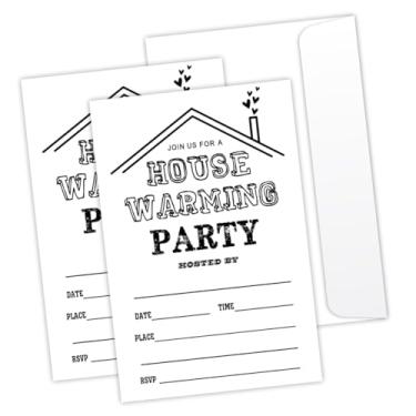 Imagem de LONLONBANG Convites de reunião de família para meninas meninos família mulheres homens 20 convites de festa com envelopes -L805