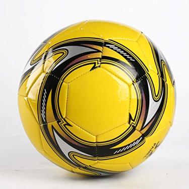 Imagem de Bolas de treinamento de futebol - Tamanho 5, máquina de jogos para uso interno e externo, futebol americano, adulto, ensino fundamental e médio, treinamento de competição, amarelo
