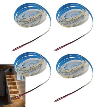 Imagem de Fita Led 3000K 5 Metros 16W 240 Leds Kit 4 Unidades Quarto Sala Casa Apartamento Teto Rebaixado Gesso