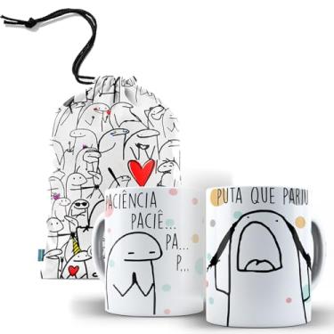 Imagem de Caneca Meme Divertida + Saquinho de Presente Paci?ncia, Paci?ncia Puta Que Pariu