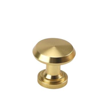 Imagem de Maçaneta dourada de alumínio com furo único, maçaneta redonda para gaveta de guarda-roupa, móveis para armário de cozinha, maçaneta pequena para porta, decoração de casa, a18