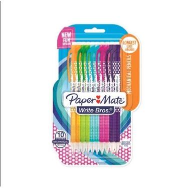 Imagem de Paper Mate Write Bros. Lapiseiras 0,7 mm, HB #2, Envoltórios modernos, 10 unidades (2028807)