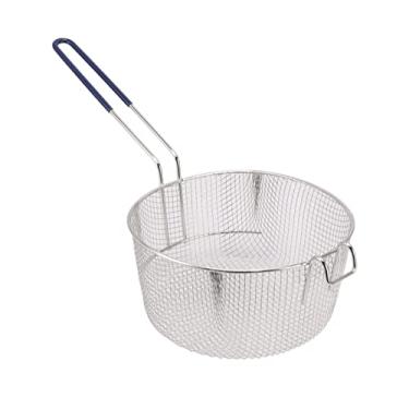 Imagem de 1 Cesta de Fritura, Aço Inoxidável, 23 Cm, 315 a 357g, 2 Tamanhos, Utensílios de Cozinha, Adequado para Cozinha, Batatas Fritas, Asas de Frango, Prata, Resistente Ao Calor (Aço