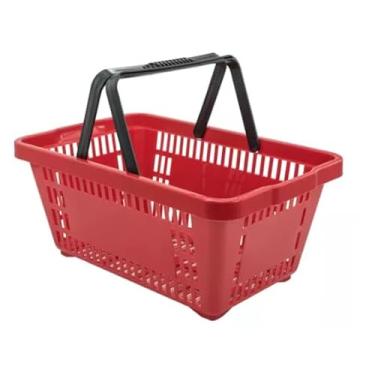 Imagem de Dellaplast HandyBasket D-50 6,5 Litros - Polipropileno Reforçado, Cestas de Supermercado Mercado, Cestas de Compras (Vermelho)