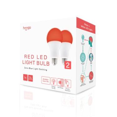 Imagem de hooga Sleep Light Bulb, Blue Light Blocking Red Night Light. 625nm Red Bulb for Healthy Sleep. Baby Nursery Light. 1W LED, 7W Replacement 2-Pack