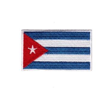 Imagem de Ruoming 1 peça de adesivos de bandeira de Cuba bordados a ferro ou costurados tático militar nacional Cuba (Cuba)