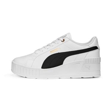 Imagem de PUMA Tênis feminino Karmen Wedge, Puma Branco-Puma Preto - Ouro, 9