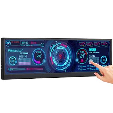 Imagem de Tela secundária de 12,6 polegadas FHD IPS Touch Monitor Stretched Bar LCD Display 1920X515 Mini HDMI para laptop Computador Health Speed Windows Aida64 Sub CPU GPU Display