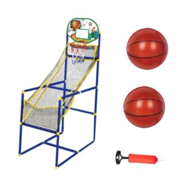 Imagem de UGPLM Conjunto de jogo de basquete arcade infantil, cesta de basquete com painel, brinquedos esportivos para casa, festa de família, brinde, jogo interno e, 2 Bolas