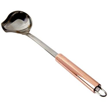 Imagem de Mimo Style Concha de Inteiramente de Inox de Excelente Durabilidade, Cabo Cor Bronze, Belo Design, Suporta Temperaturas de Até 220ºC, Prática, Simples e Leve, Pesa Apenas 80 g e Facilita o Manuseio