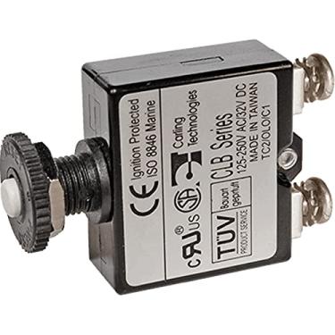 Imagem de Disjuntores de circuito clib com terminais de parafuso Blue Sea Systems com botão de pressão, 40 Amp CC, One Size