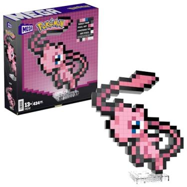 Imagem de MEGA Pokémon Pixel Art Mew Blocos de construção, estilo retro baseado no videojogo dos anos 90, 434 peças, brinquedo para colecionadores + 13 anos (HWR80)