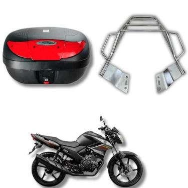 Imagem de Suporte Bagageiro Com Alça Reforçado Maciço Cromado Factor Fazer 150 1