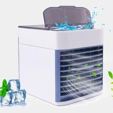 Imagem de Ar condicionado portátil mini USB com ventilador para refrescar escrit