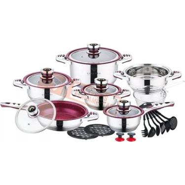 Imagem de Jogo De Panela Vermelha Antiaderente/Fogão Indução - Sa, Songle, Nakaz