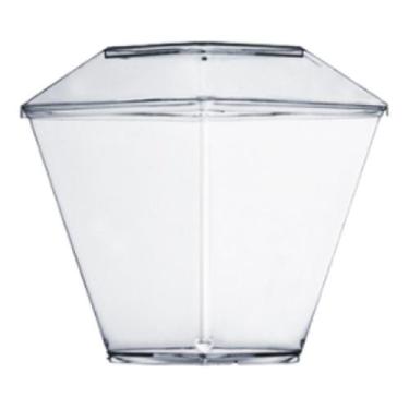 Imagem de Taça Sobremesa Quadrada 100ml C/ 10 Un Base Tampa - Plastilania