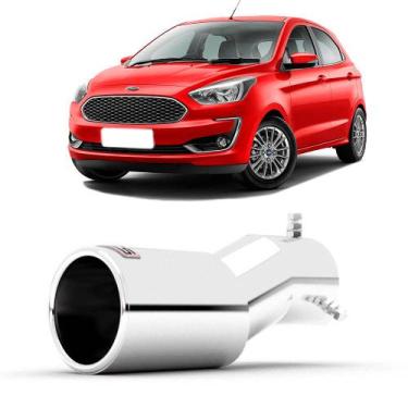 Imagem de Ponteira de escapamento esportivo ford ka 2019 a 2022 aço inox top - O