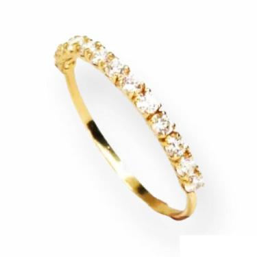 Imagem de Anel de ouro 18k aparador meia aliança - Elegancy Joias, 12