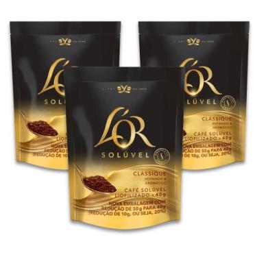 Imagem de Café Gourmet Solúvel Lor Classique Kit 3 Sachês 40g - L'OR
