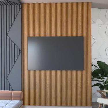 Imagem de Painel para TV Até 70 Polegadas Apolo Ripado 100% Mdf 180 Cm Nature Fo
