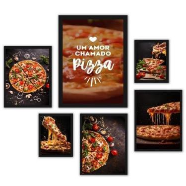 Imagem de Composição 6 Quadros Pizzaria - Fotos Pizza - Quadros On-Line