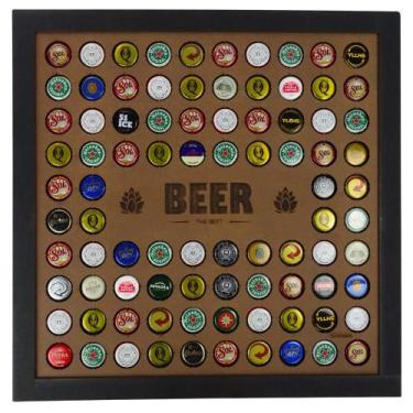 Imagem de Quadro porta tampinhas garrafa porta tampa cerveja - Carmisini