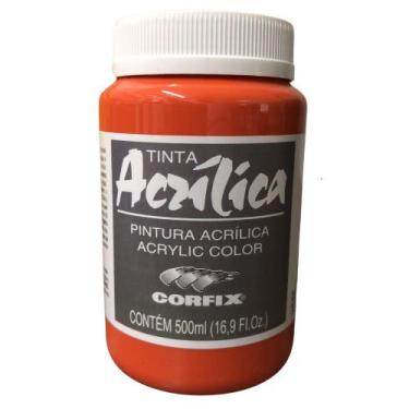 Imagem de Tinta Acrílica Corfix 500ml G1 Escolha a Cor , VERMELHO CáDMIO