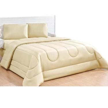 Imagem de Kit Edredom Queen 400 Fios Acetinado + Jogo Lençol 3 Peças - Casa Dona