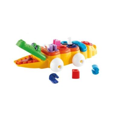 Imagem de Jacaré Didático brinquedo das letras e números 58 cm - calesita